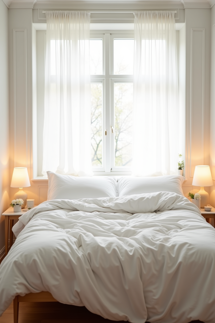 Bed showing fitted sheet bunching at corners and unevenly hung duvet cover with pooling fabric.