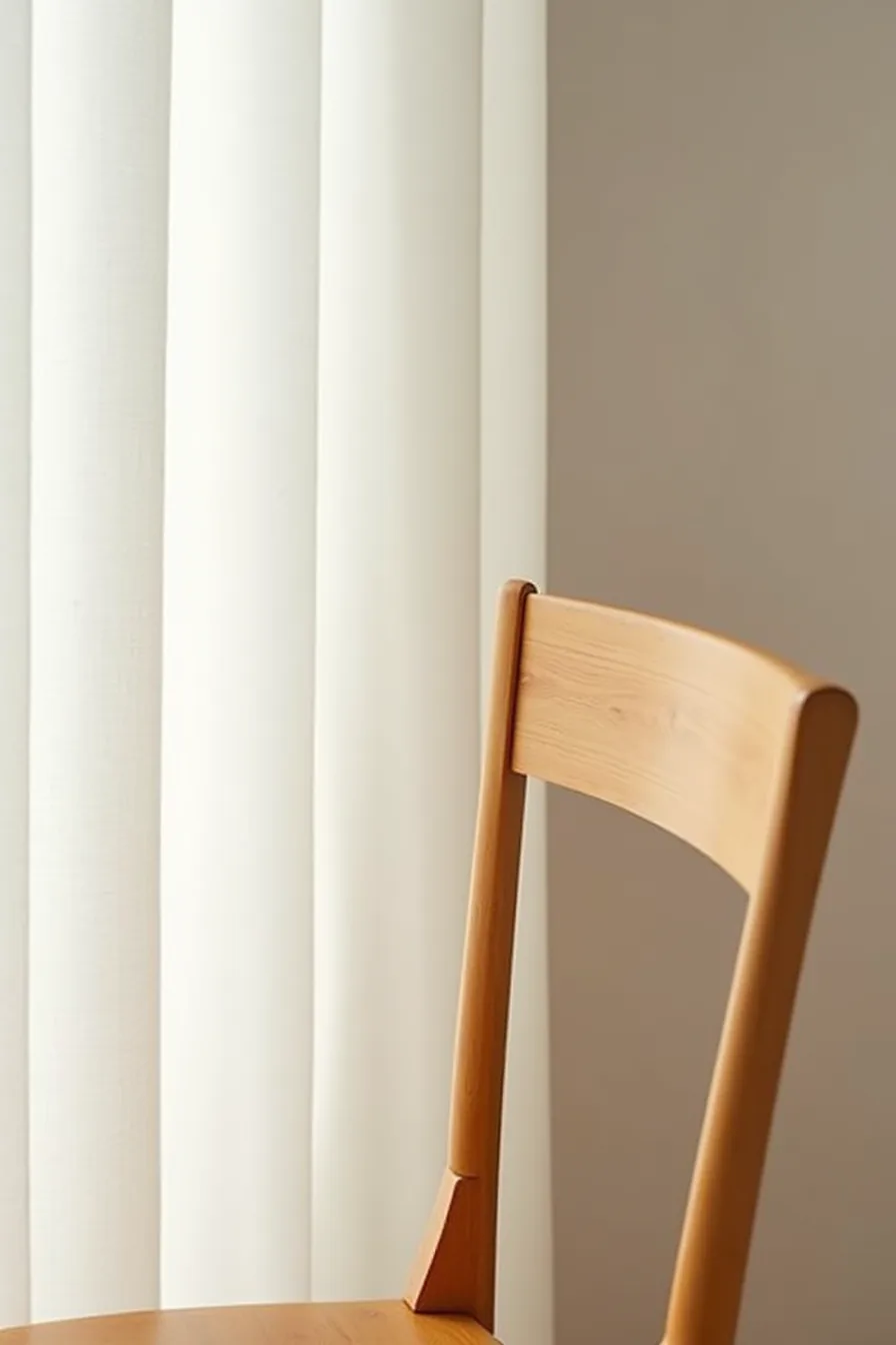 Wooden chair frame detail showing the visible mortise-and-tenon joint connecting the backrest to the seat.